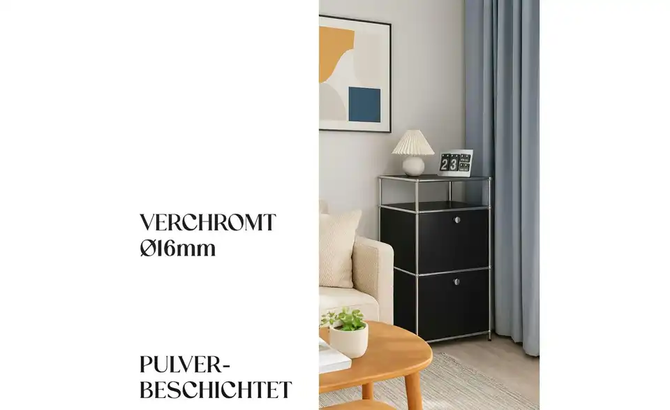 Floordirekt Metallregal, Bild mit Text