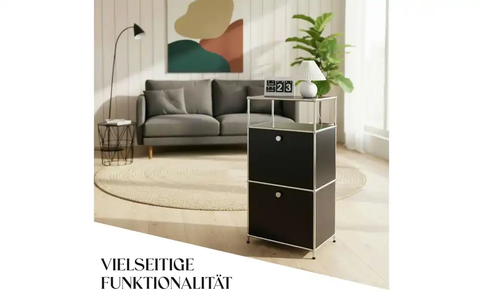 Floordirekt Metallregal, Bild mit Text