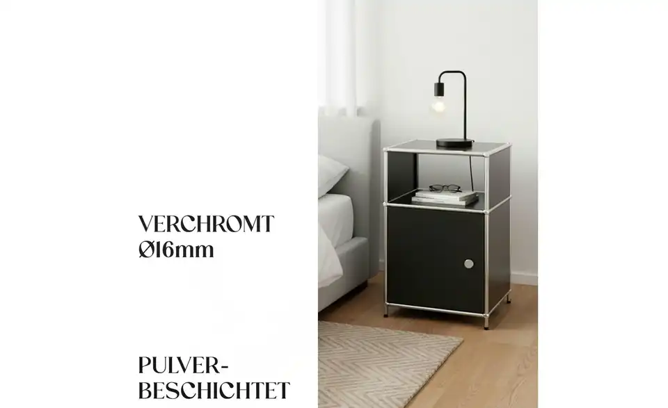 Floordirekt Metallregal, Bild mit Text