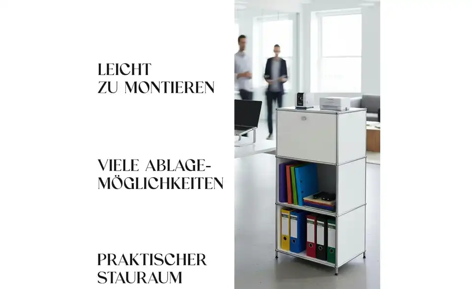 Floordirekt Metallregal, Bild mit Text