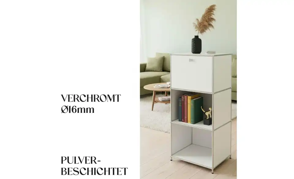 Floordirekt Metallregal, Bild mit Text