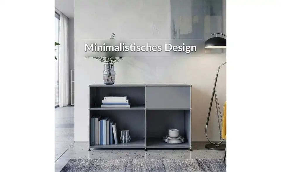 Floordirekt Metallregal, Bild mit Text