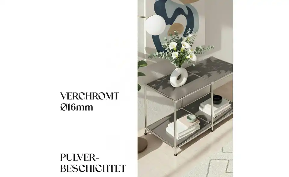 Floordirekt Metallregal, Bild mit Text