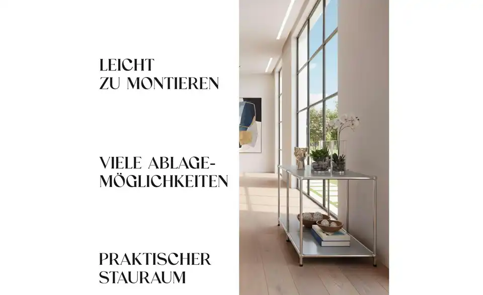 Floordirekt Metallregal, Bild mit Text