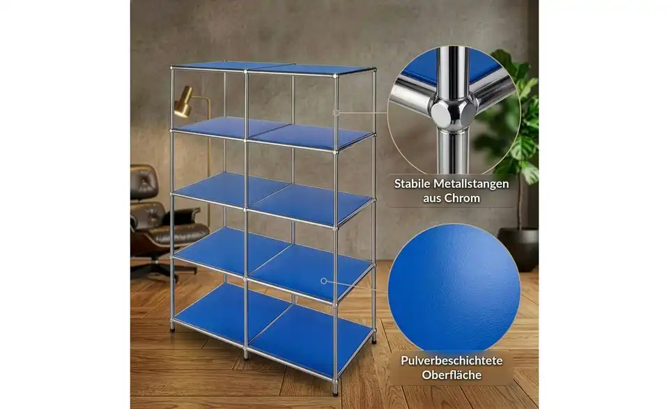 Floordirekt Metallregal, Bild mit Text