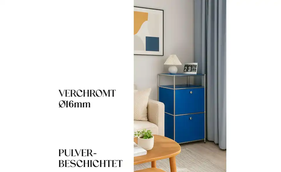 Floordirekt Metallregal, Bild mit Text