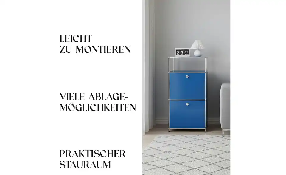 Floordirekt Metallregal, Bild mit Text
