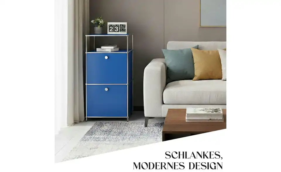 Floordirekt Metallregal, Bild mit Text