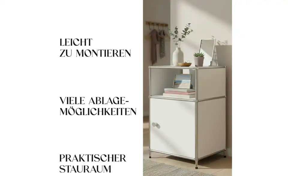 Floordirekt Metallregal, Bild mit Text