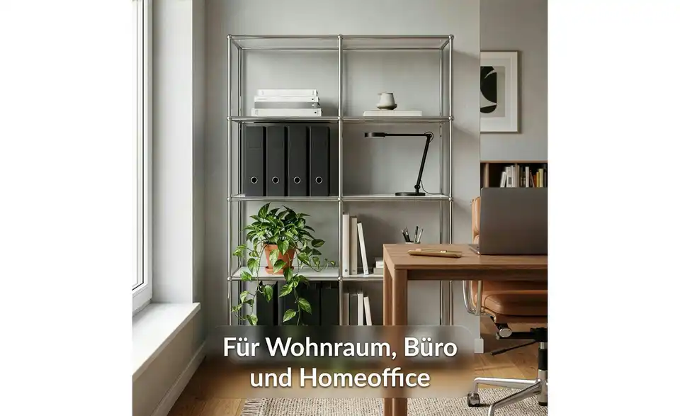 Floordirekt Metallregal, Bild mit Text