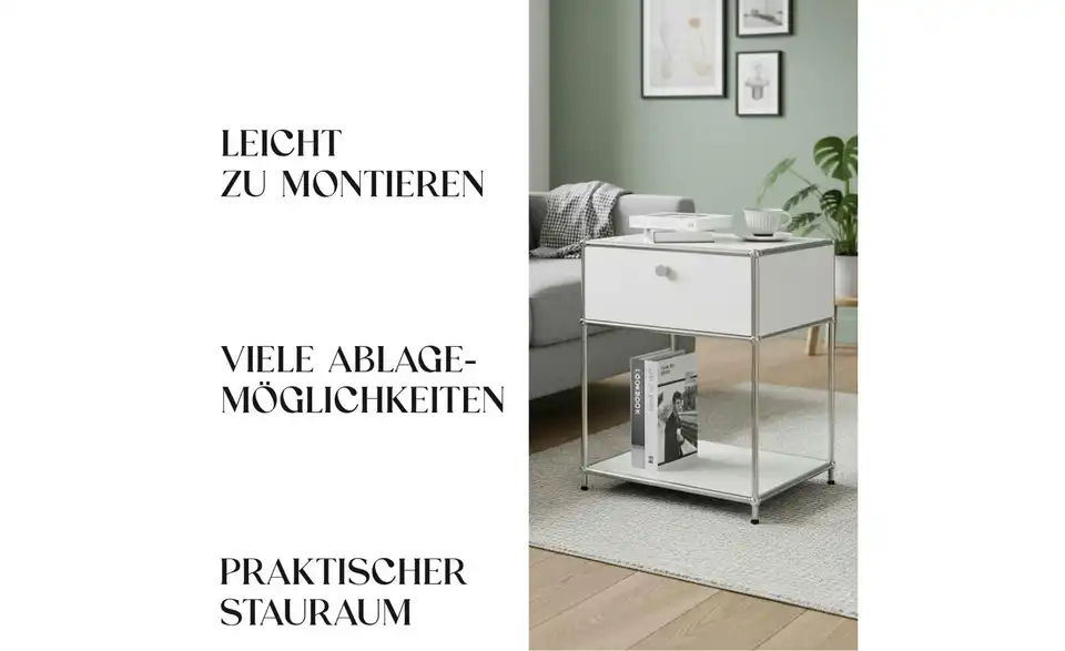 Floordirekt Metallregal, Bild mit Text