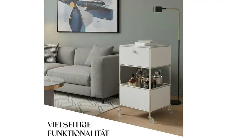 Floordirekt Metallregal, Bild mit Text