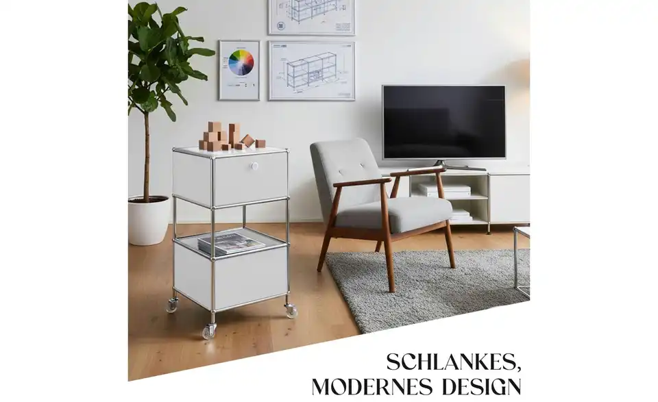 Floordirekt Metallregal, Bild mit Text