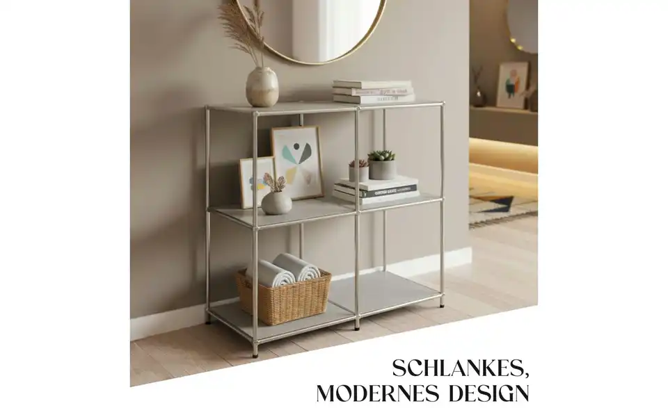 Floordirekt Metallregal, Bild mit Text