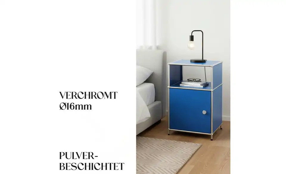 Floordirekt Metallregal, Bild mit Text