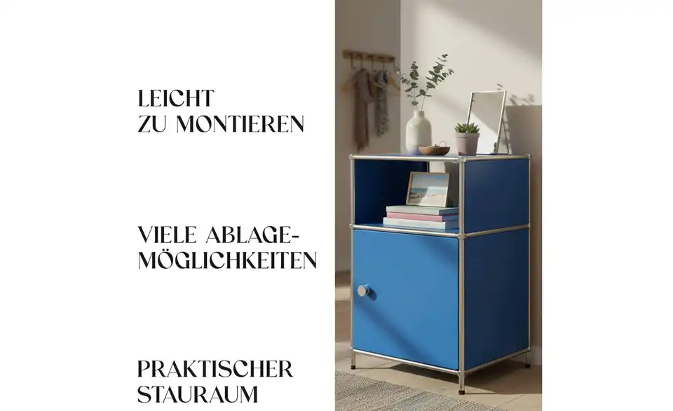 Floordirekt Metallregal, Bild mit Text