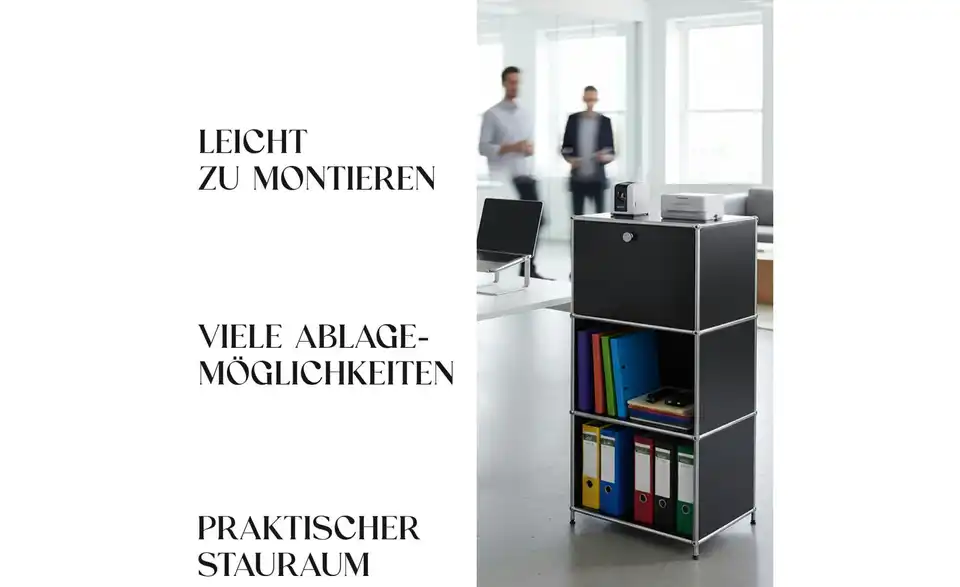 Floordirekt Metallregal, Bild mit Text