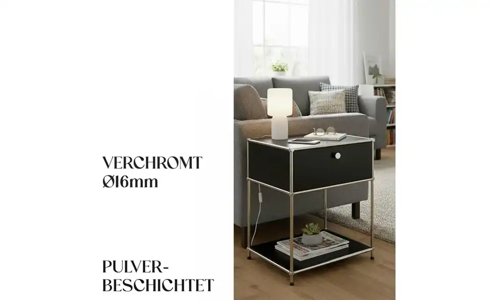 Floordirekt Metallregal, Bild mit Text