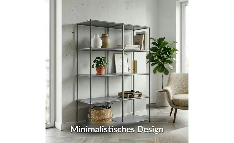 Floordirekt Metallregal, Bild mit Text