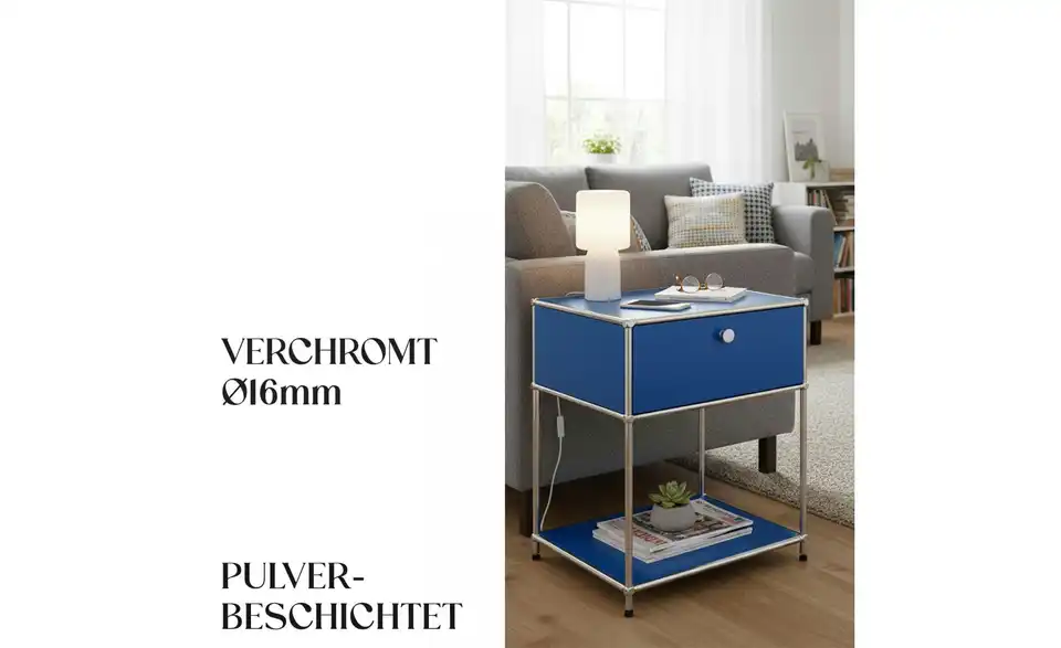 Floordirekt Metallregal, Bild mit Text