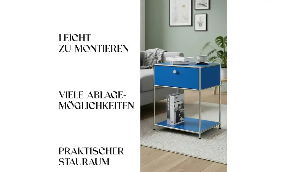 Floordirekt Metallregal, Bild mit Text