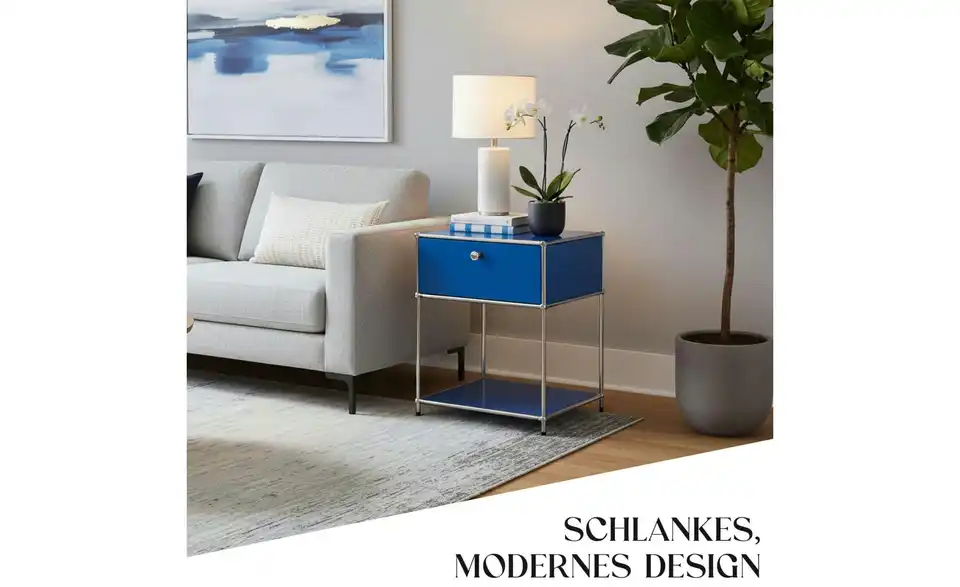 Floordirekt Metallregal, Bild mit Text
