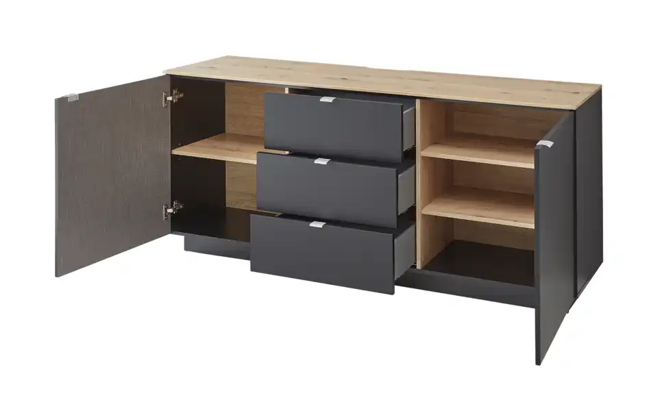 TV-Sideboard, geöffnet