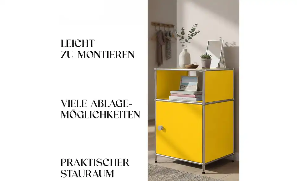 Floordirekt Metallregal, Bild mit Text
