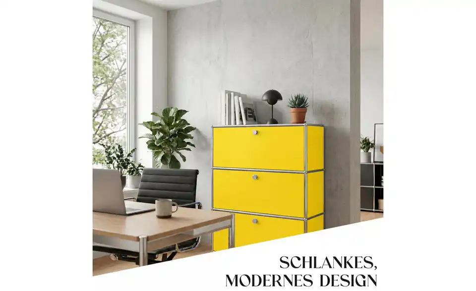Floordirekt Metallregal, Bild mit Text