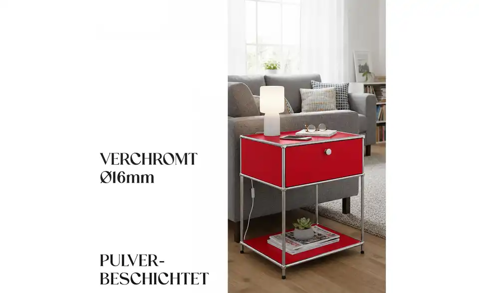 Floordirekt Metallregal, Bild mit Text