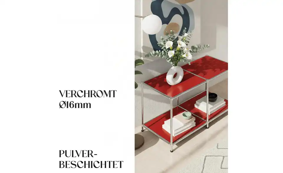Floordirekt Metallregal, Bild mit Text
