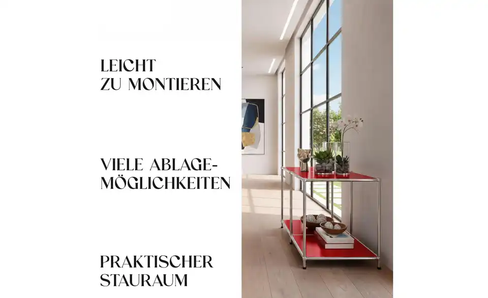 Floordirekt Metallregal, Bild mit Text