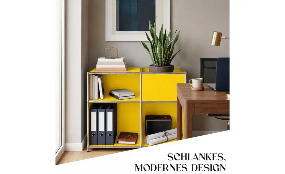 Floordirekt Metallregal, Bild mit Text