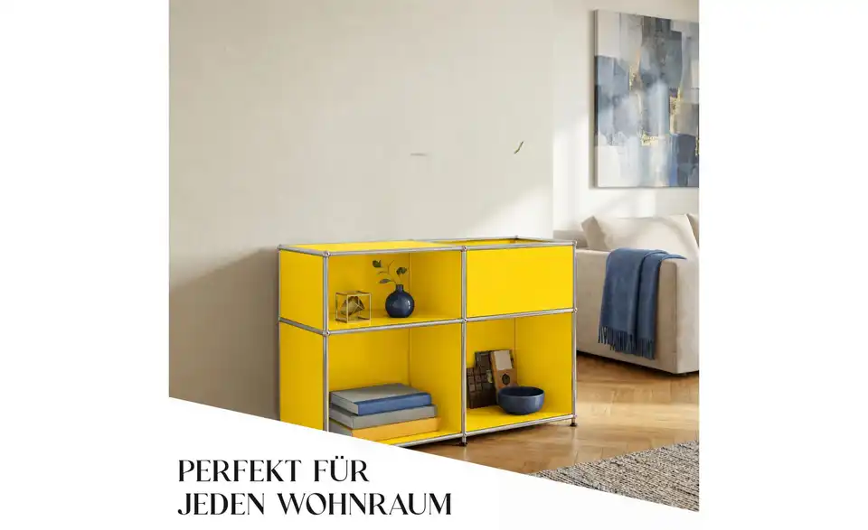 Floordirekt Metallregal, Bild mit Text
