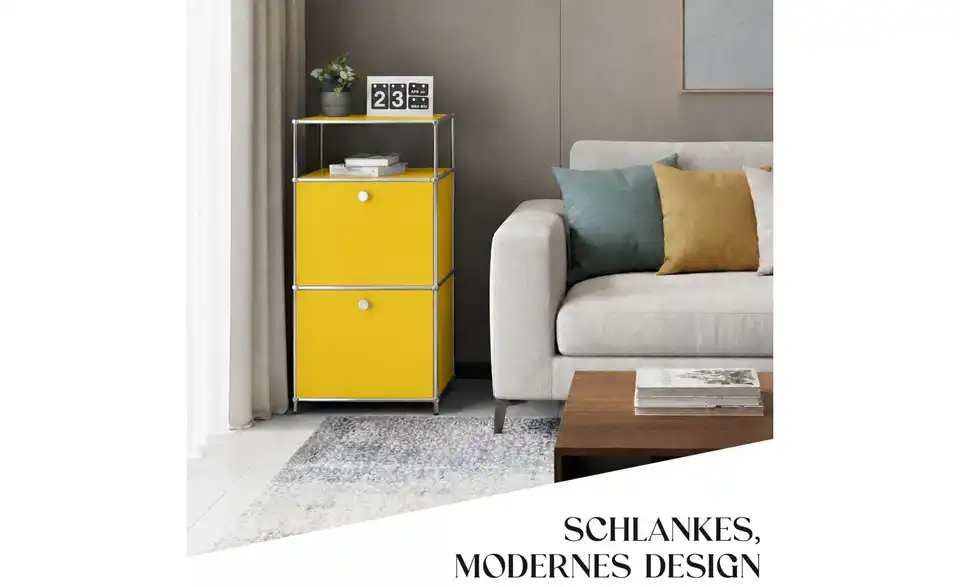 Floordirekt Metallregal, Bild mit Text