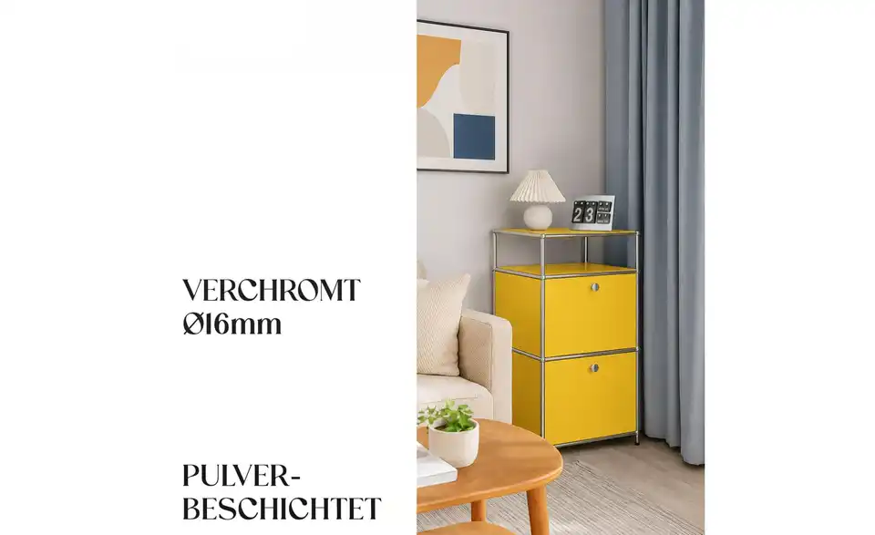 Floordirekt Metallregal, Bild mit Text