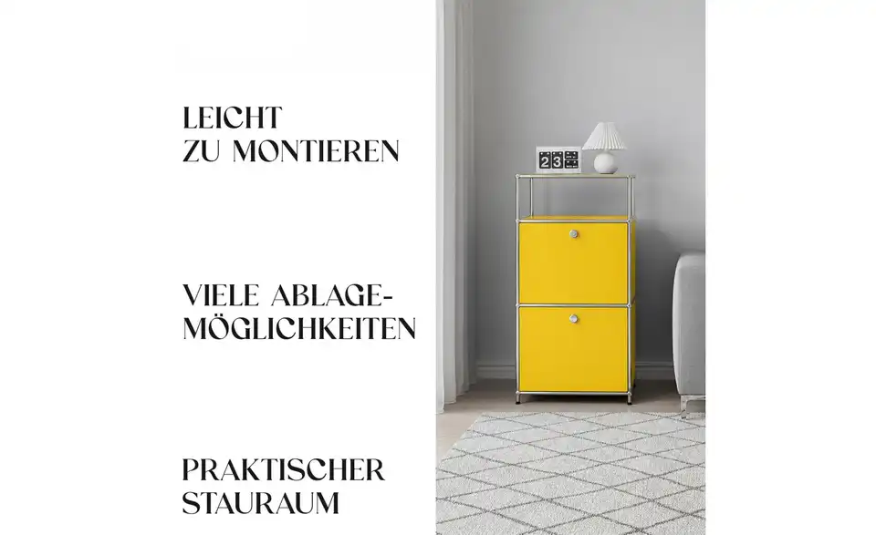 Floordirekt Metallregal, Bild mit Text