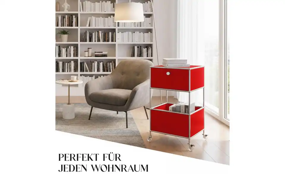 Floordirekt Metallregal, Bild mit Text