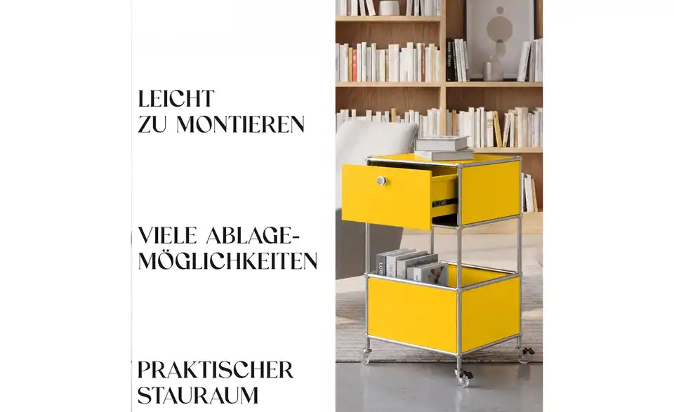 Floordirekt Metallregal, Bild mit Text