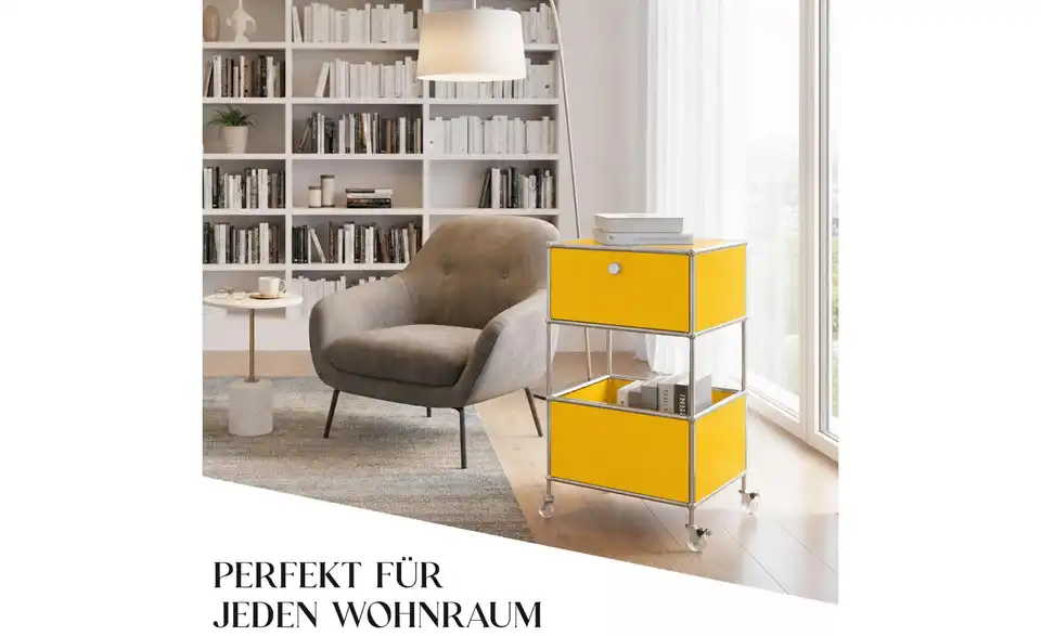 Floordirekt Metallregal, Bild mit Text
