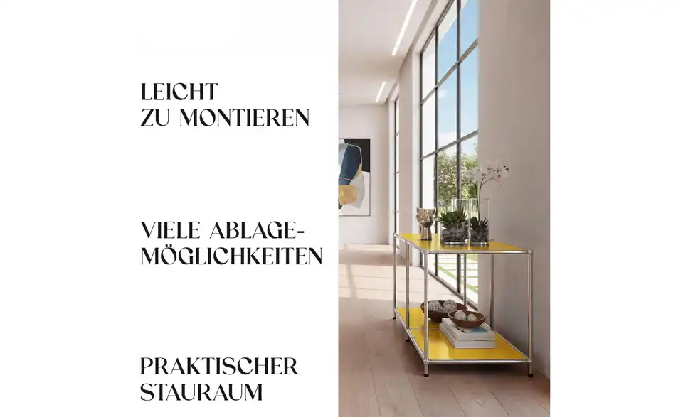 Floordirekt Metallregal, Bild mit Text