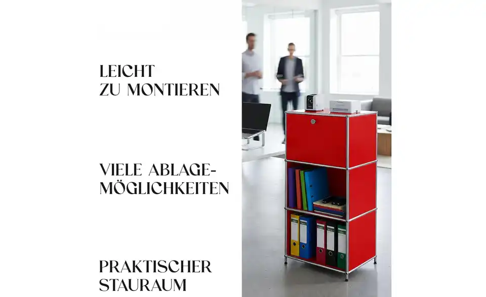 Floordirekt Metallregal, Bild mit Text