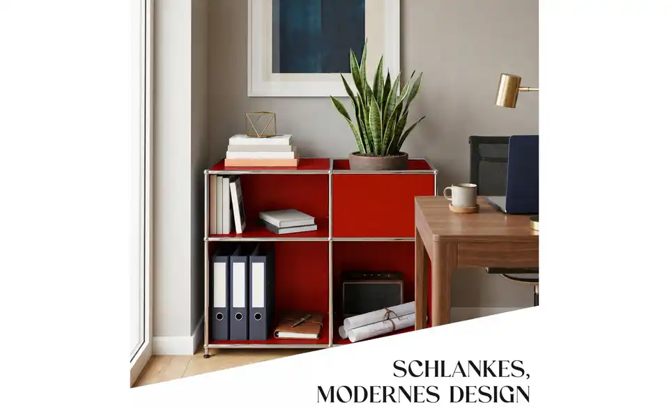 Floordirekt Metallregal, Bild mit Text