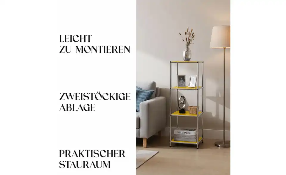 Floordirekt Metallregal, Bild mit Text