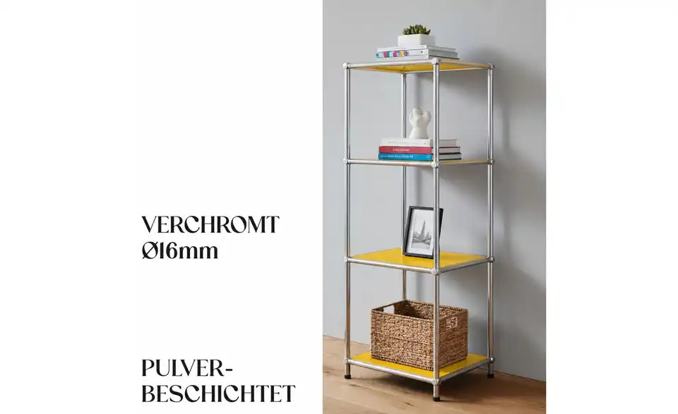 Floordirekt Metallregal, Bild mit Text