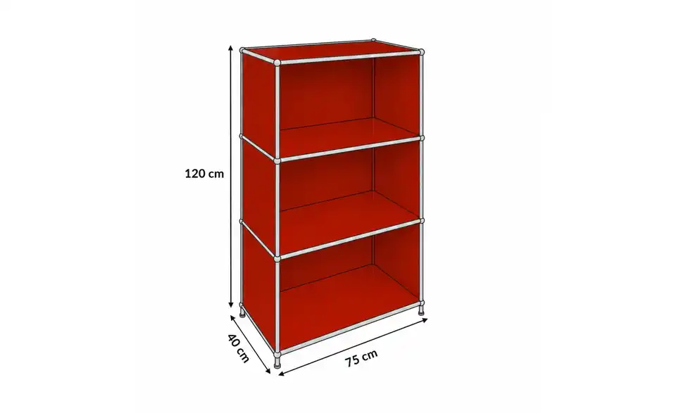 Floordirekt Metallregal, Bemaßung