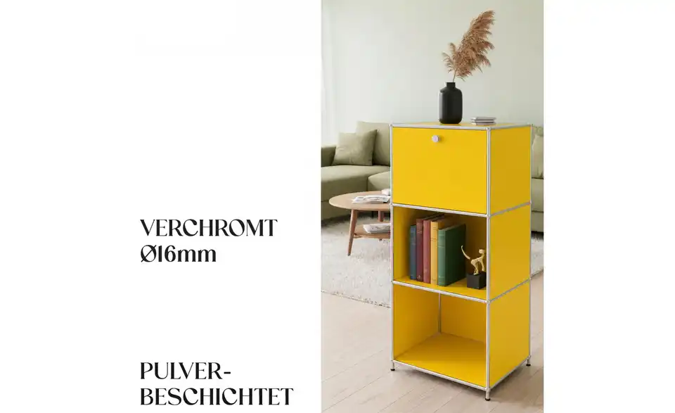 Floordirekt Metallregal, Bild mit Text