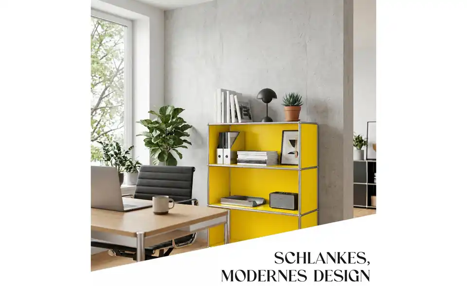 Floordirekt Metallregal, Bild mit Text