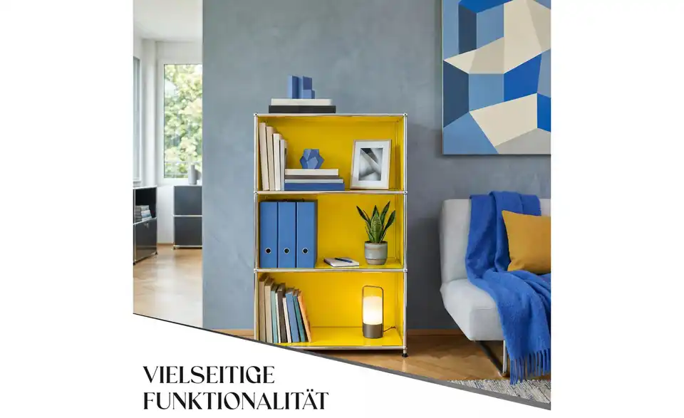 Floordirekt Metallregal, Bild mit Text