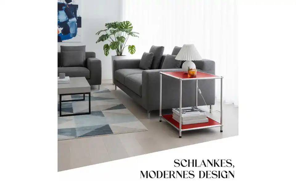 Floordirekt Metallregal, Bild mit Text